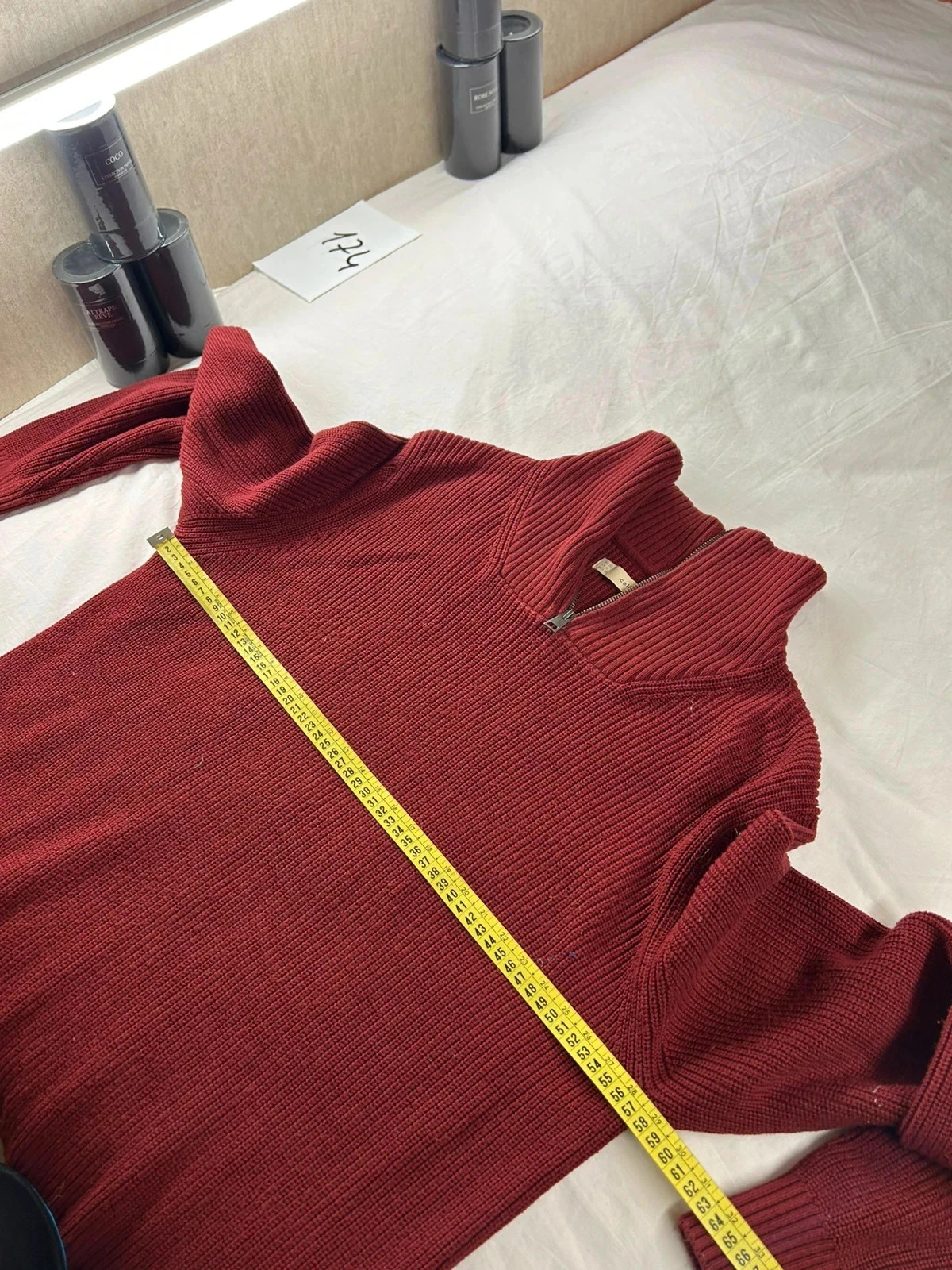 Rode bordeaux celio halve ritssluiting trui – photo 8